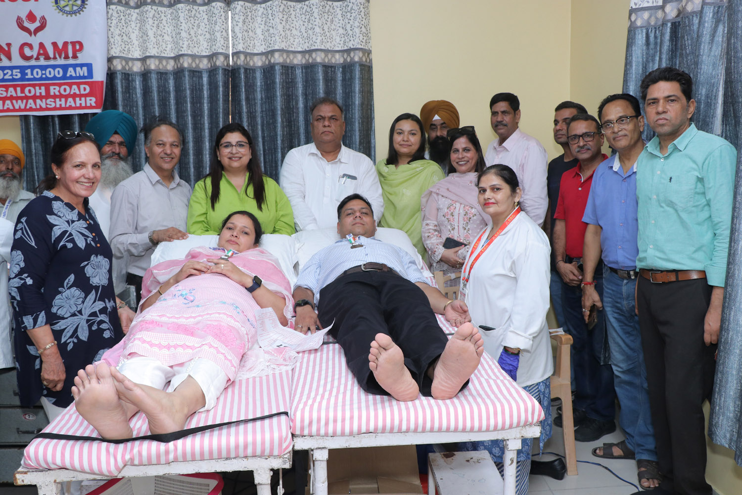 117 blood donors donated blood in a massive blood donation camp organized by Rotary Club and BDC.